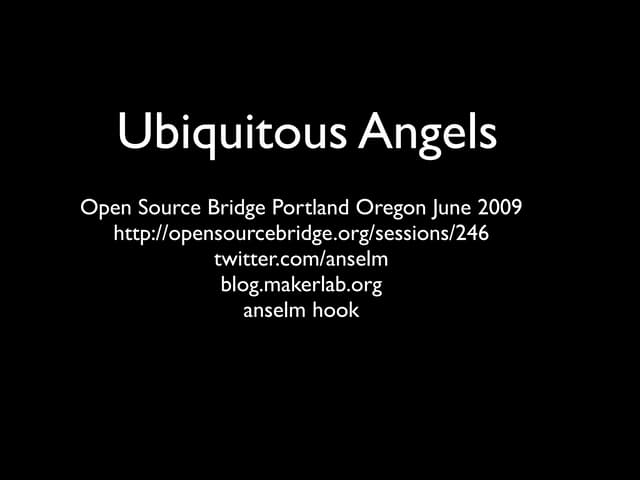 Ubiquitous Angels; ambient sensor networks to crowd source crisis response an...
