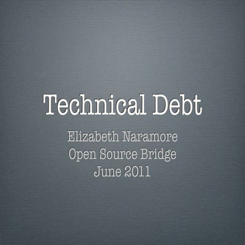 Technical Debt - osbridge
