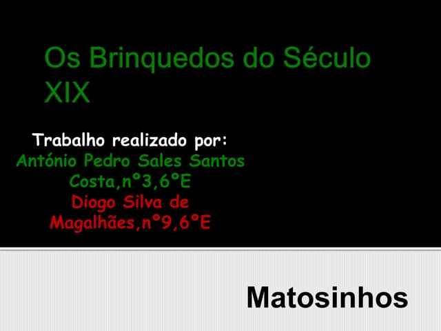 Os brinquedos do século xix