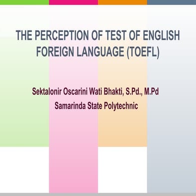 Oscar poster power point the perception of test of english foreign language