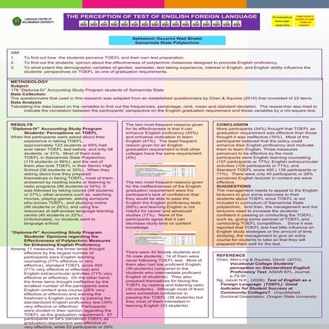 Oscar power the perception of test of english foreign language