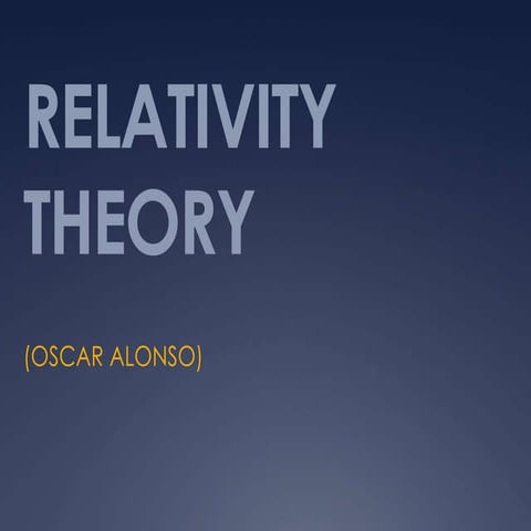 RELATIVITY THEORY