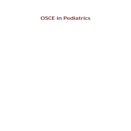 Osce in pediatrics