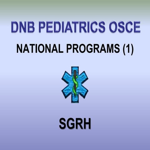 OSCE - National Programmes (SGRH)