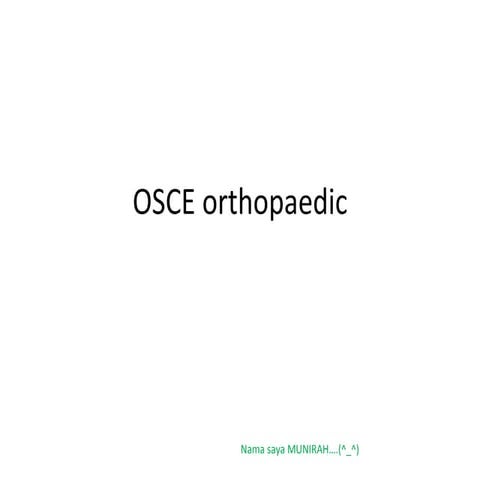 Osce orthopaedic
