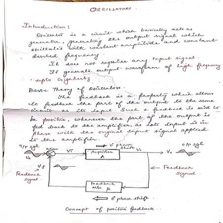 Oscillator circuits - Conditions - types | PDF