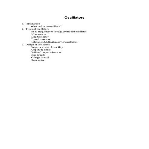 Oscillators