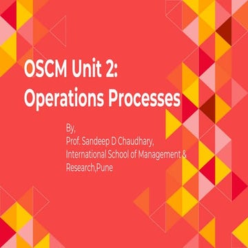 OSCM Unit 2_Operations Processes & Systems