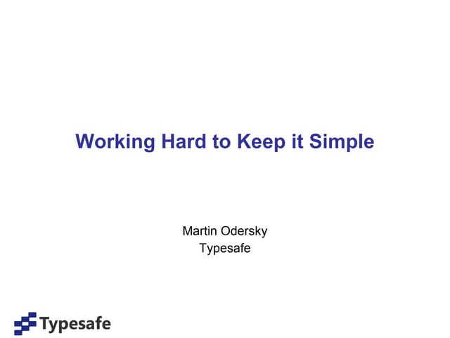 Oscon keynote: Working hard to keep it simple