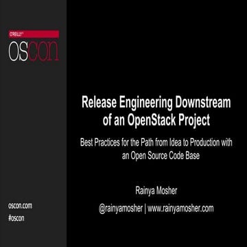 Release Engineering Downstream of an OpenStack Project