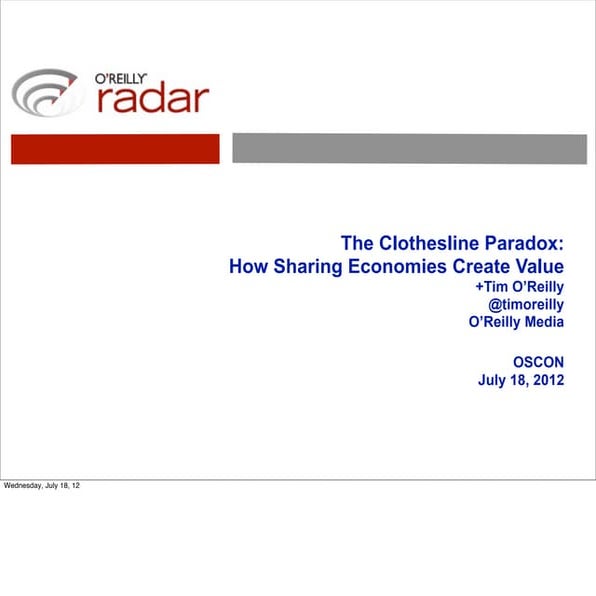 The Clothesline Paradox and the Sharing Economy (pdf with notes)
