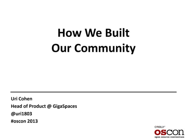 How we built our community using Github - Uri Cohen