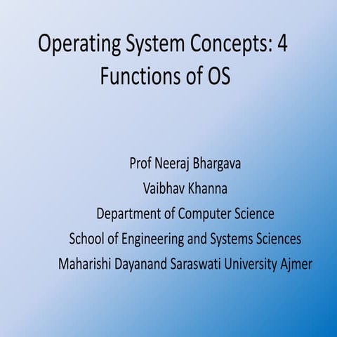 Os concepts 4 functions of os