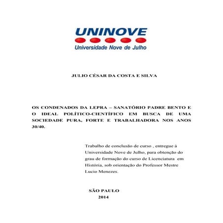 Os condenados da lepra