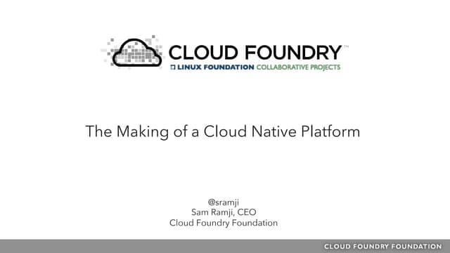 Cloud Foundry CEO Sam Ramji 2015 OS...