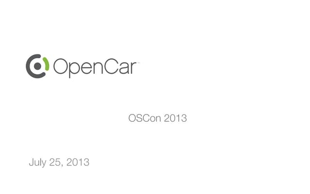Open Source Automotive Development