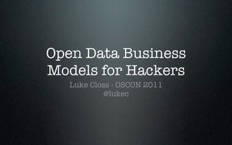 Open Data Business Models - OSCON 2011