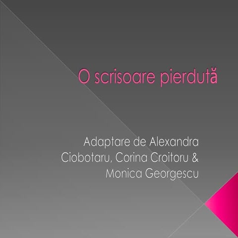 O scrisoare pierduta