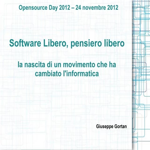 Software libero, pensiero libero