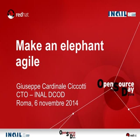 Make an elephant agile. Open Source Day 2014 Rome
