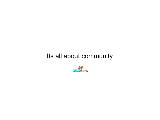 OSDC.my Master Plan For Malaysia Open Source Community