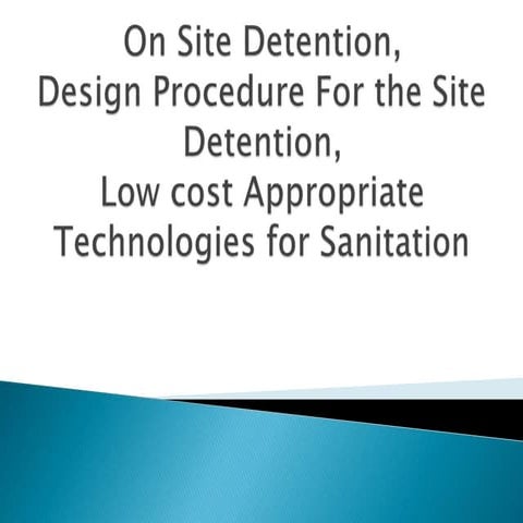 Osd desisn, sanitation in low cost