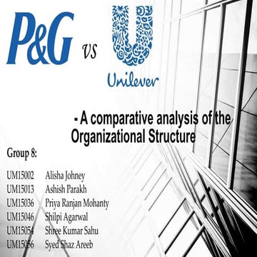 Organizational Structure comparision | Proctor & Gamble and Unilever