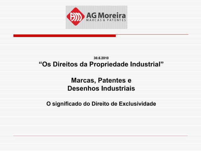 Os direitos da propriedade industrial