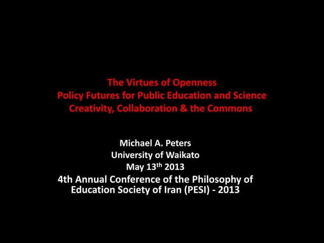 The Virtues of Openness