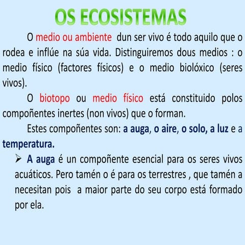 Os ecosistemas