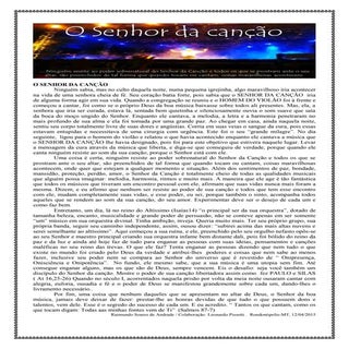 O Senhor da canção