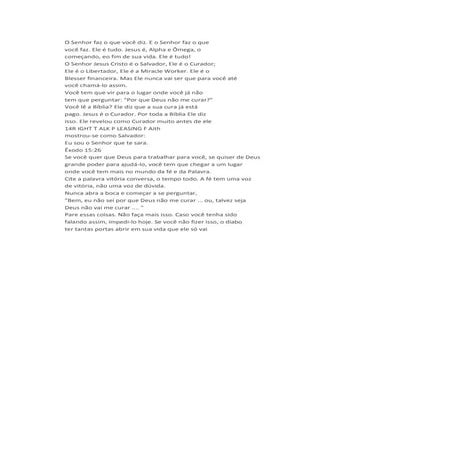 O senhor faz o que você diz