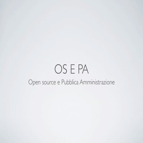 Open Source Pubblica Amministrazione