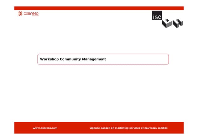 Community Management - Osereso
