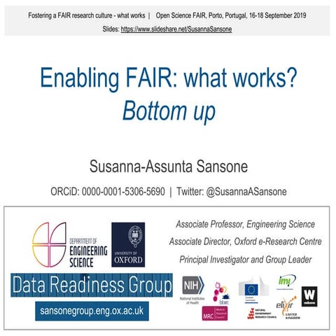 Enabling FAIR - what works? 