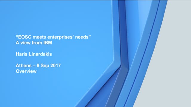 HNSciCloud as the functional basis for the future EOSC - HNSciCloud at Open S...