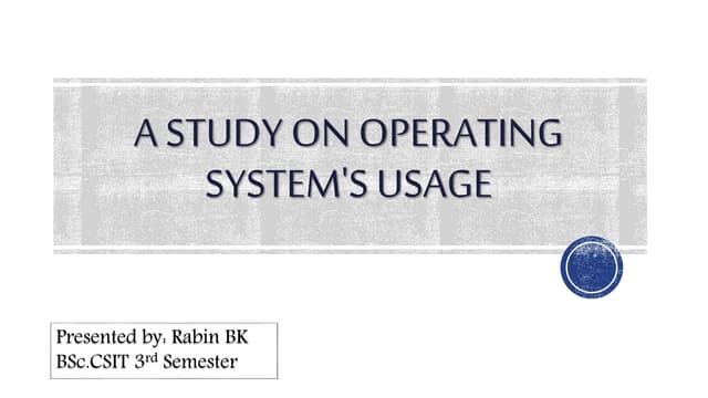 Systems Usage