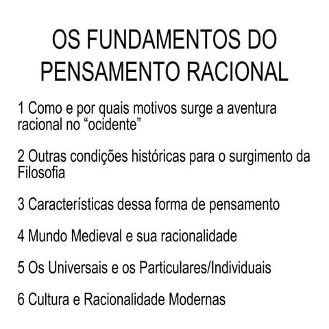Pensamento Racional