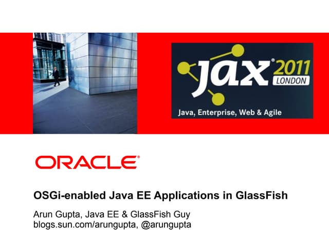 OSGi-enabled Java EE Applications using GlassFish
