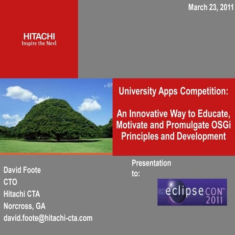 OSGi DevCon - Innovation Through an Apps Competition