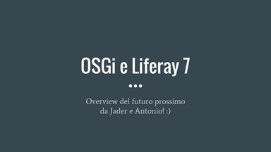 OSGi e Liferay 7