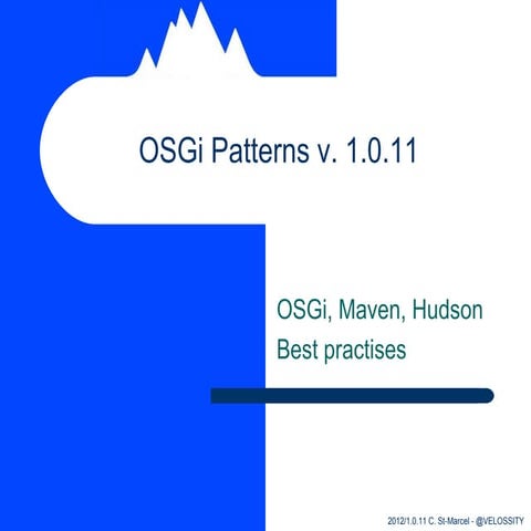 OSGi patterns v1.0.11