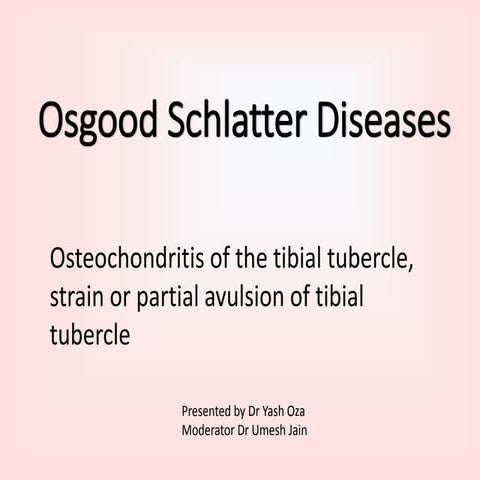 Osgood schlatter disease