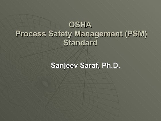 Process Hazard Analysis for the safety and laws | PPT