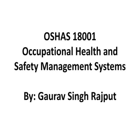 OSHAS 18001