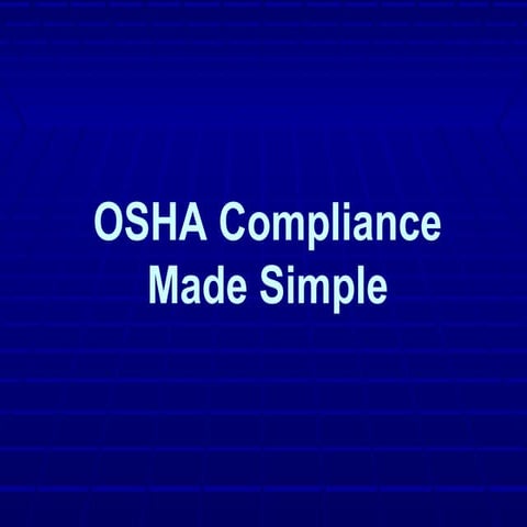 Webinar - OSHA Compliance Made Simple