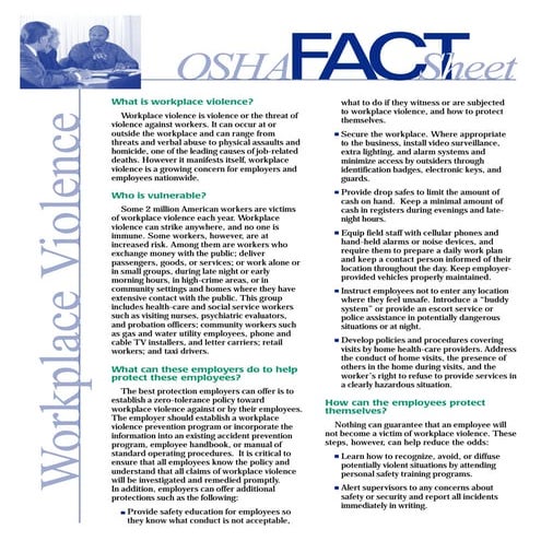 OSHA factsheet