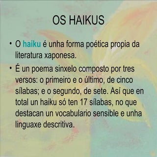 Os haikus (II)