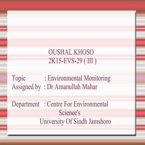 Environmental Monitoring