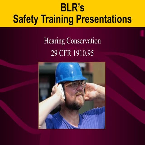 OSHA Noise and Hearing Conservation